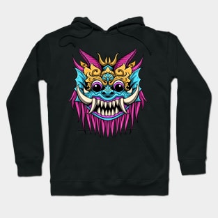 Scary Monster Balinese Mask Hoodie